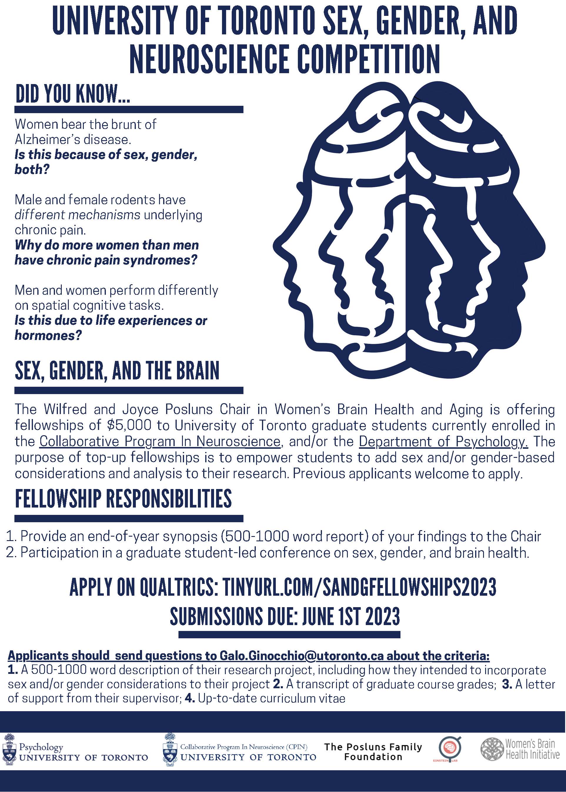 University of Toronto Sex Gender and Neuroscience Competition